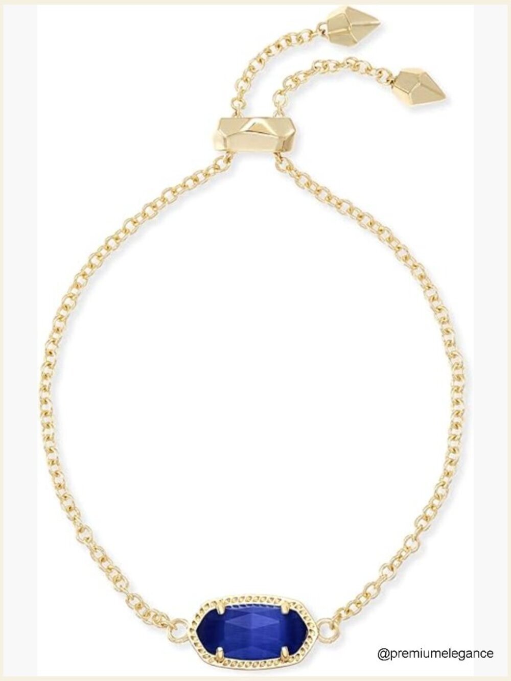 Delicate Gold-Plated Adjustable Chain Bracelet with Stone Accent